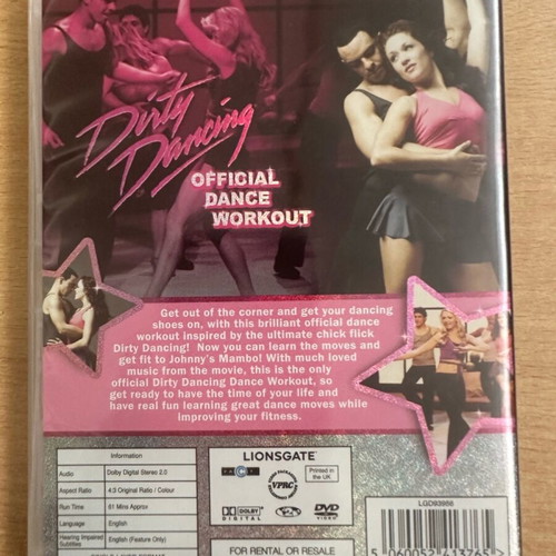 Dirty Dancing Official Dance Workout DVD like new with subtitles