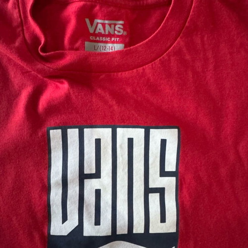 Vans T-shirt used, red, size 146 cm for 10-12 years old