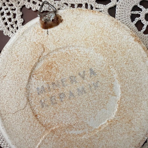 Ceramic vintage plates with children's figures used