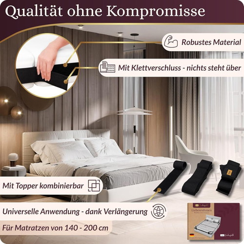 Flexible bed frame for joining two mattresses, new