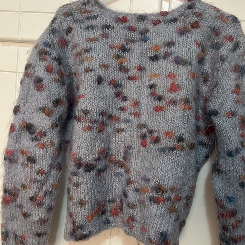 Printed sweater like new, gray, size L
