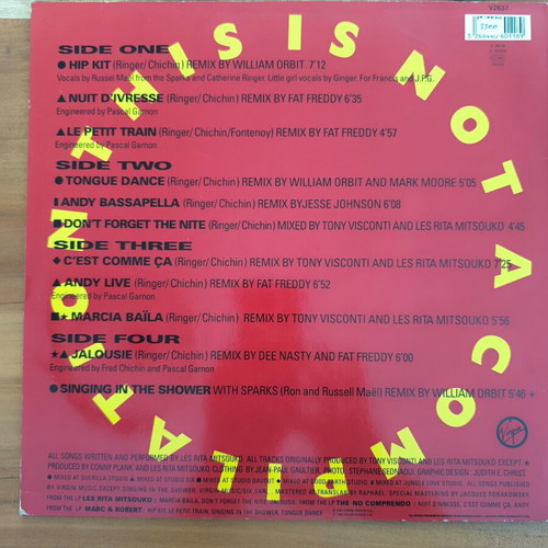 Les Rita Mitsouko Re 2LP original 1990 Europe press pop album like new