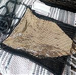  vintage Zara τσάντα χιαστί μεταλλική μαύρο με χρυσό και αλυσίδα
