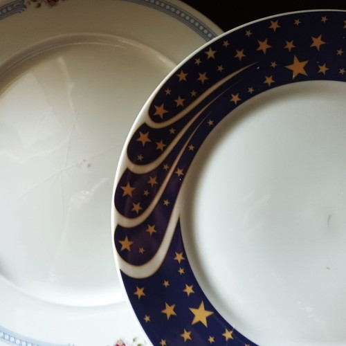 Porcelain platters used, pack of 6 pieces