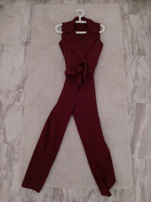 Owtwo one-piece jumpsuit burgundy like new, one size