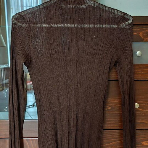 Zara brown blouse and pants set new with golden threads