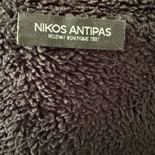 NIKOS ANTIPAS fur vest used, black, size Small