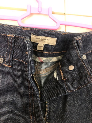 Burberry women's jeans used, dark, small, straight fit