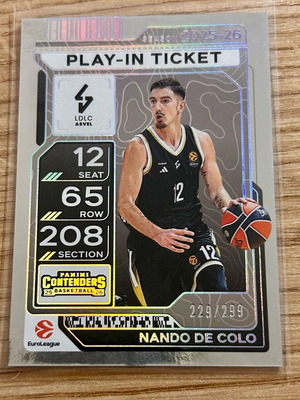 Αριθμημένη Κάρτα Nandi De Colo ASVEL Panini Euroleague 2025-26 καινούργιο