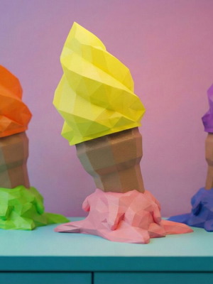 Ice Cream Lamp καινούργιο τρισδιάστατο διακοσμητικό με LED φωτισμό