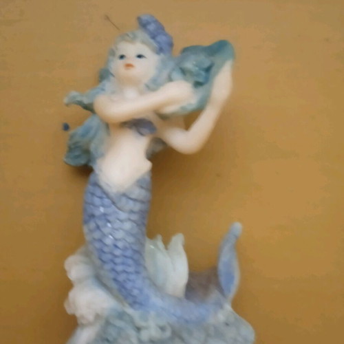 Vintage gypsum mermaid used