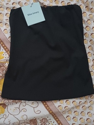 Black strapless top, new, size L / 40 / 12
