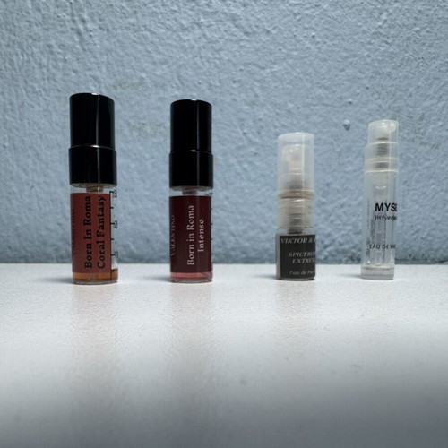Designer perfume samples like new, Valentino, Viktor & Rolf, YSL mini perfumes