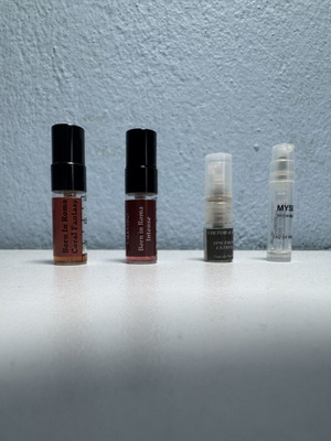 Designer perfume samples like new, Valentino, Viktor & Rolf, YSL mini perfumes