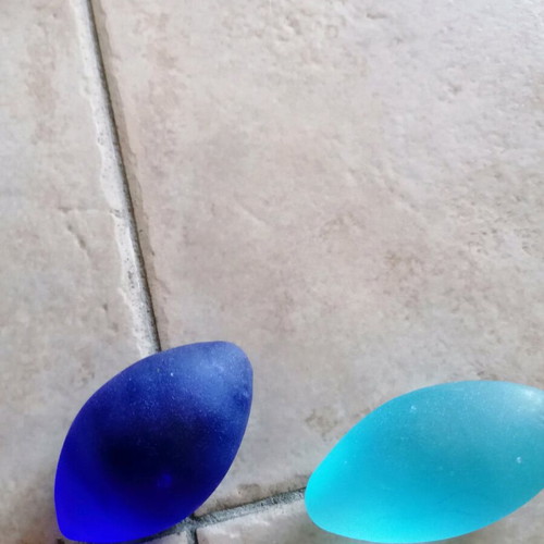 Crystal egg-shaped decorations like new, set of two