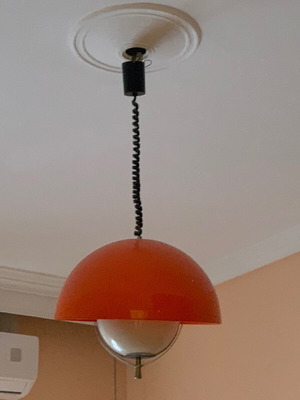 Retro ceiling light like new, orange