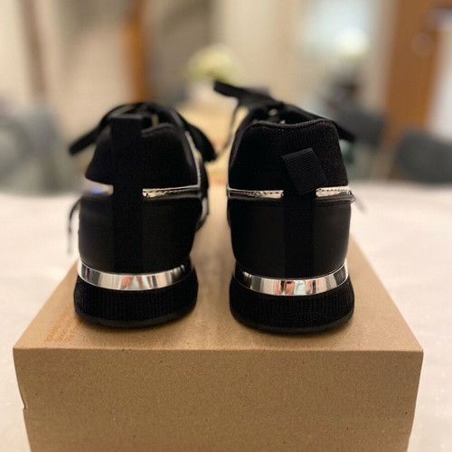 Women's black athletic shoes with silver details new