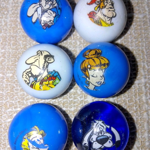 Asterix & Obelix collectible marbles used, set of 6 (Murmelix 2012)