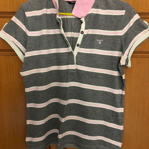 GANT Womens Polo shirt like new, gray and pink, XXL