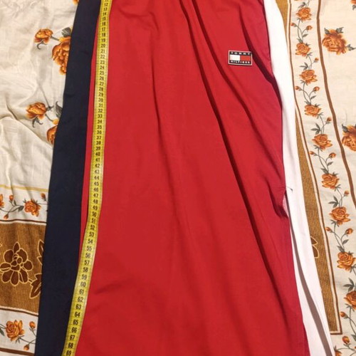 Tommy Hilfiger set long skirt with crop top and jacket like new, red