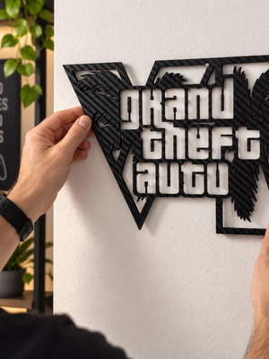 Διακοσμητικό τοίχου GTA VI με φινίρισμα carbon fiber
