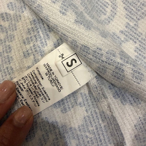 Tunic, white and blue, size S