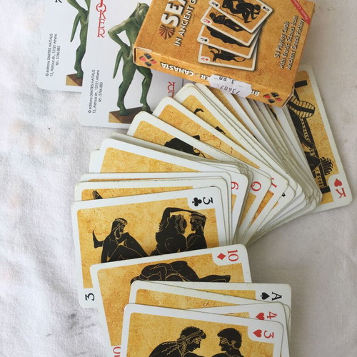 Playing cards Spanish excellent and Greek quite good, 54 cards each