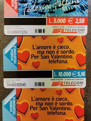 Italian and Cypriot phone cards used in excellent condition