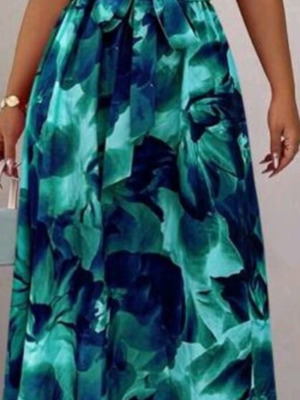 Shein blue long dress XS