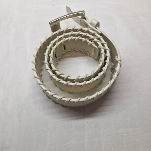 White belt 100 cm like new with decorative details