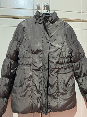 Puffer jacket like new, dark oil color, size S/M