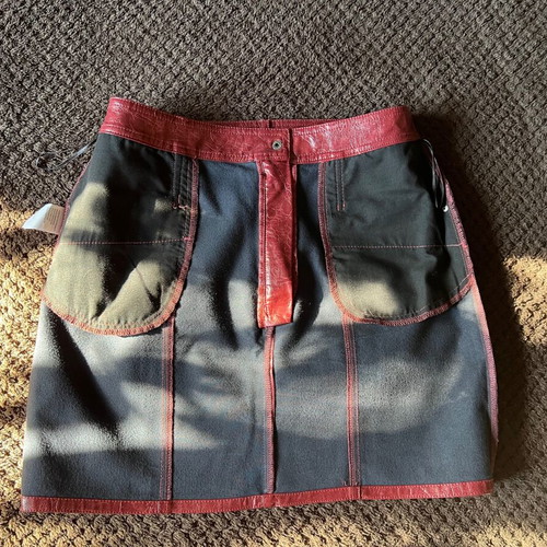 Attrattivo women's mini skirt made of eco leather like new, size M