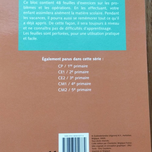 Arithmetic exercise book in French like new