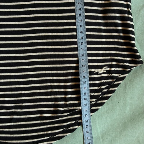 Hollister Womens Striped T-Shirt XS New Nautical Navy White Pocket Tee