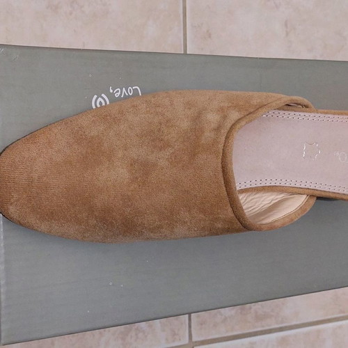 Migato mule beige suede like new, leather, size 38