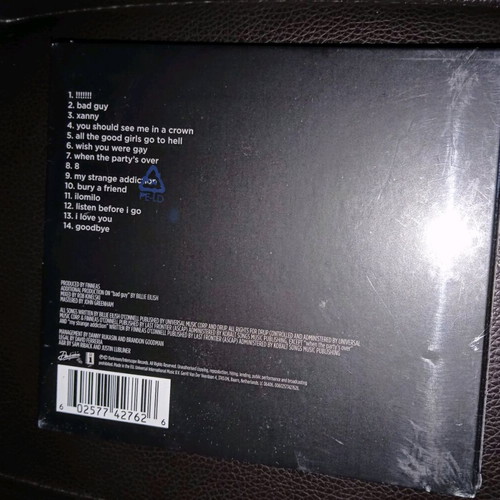 Billie Eilish When We All Fall Asleep, Where Do We Go? CD new digipak