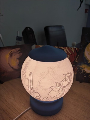 Asterix and Obelix lithophane lamp new, 20 cm height
