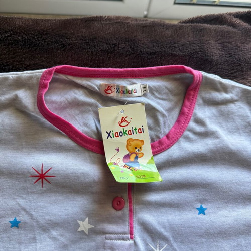 Children's pajama set new, gray and pink