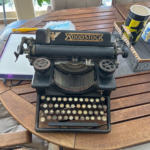 Woodstock 1918 typewriter used, 20th century antique