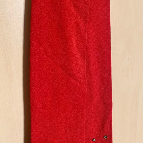 Crepe belt red new with rhinestone embroidery 1.90m adjustable