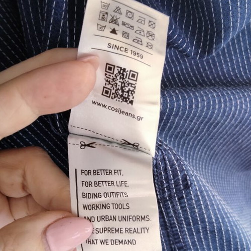Cosi Jeans men's denim shirt XL, like new, Wabash stripe