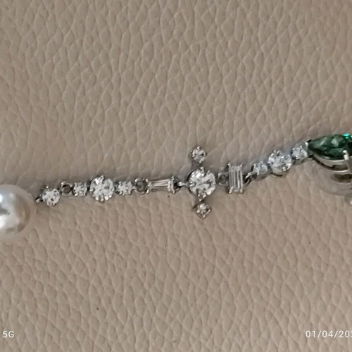Swarovski long earrings from Rhodium Plated Perfection collection like new