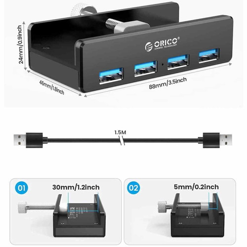 Usb 3.0 hub 4 ports new with connection cable included