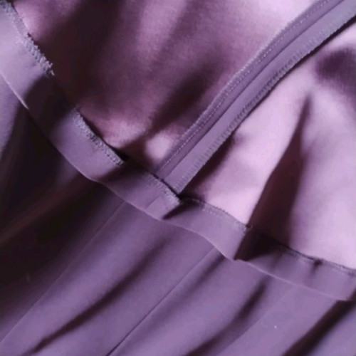Vintage set skirt blouse used, georgette with satin fabric
