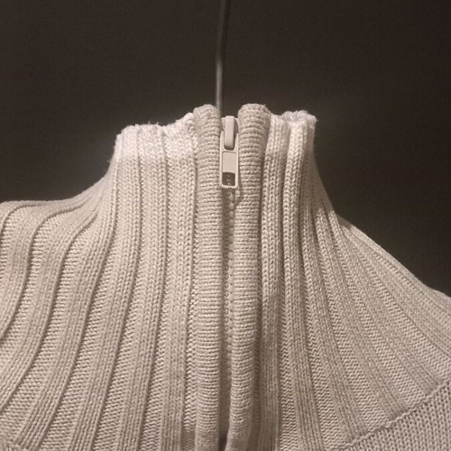 Sweater cardigan with zipper new, beige