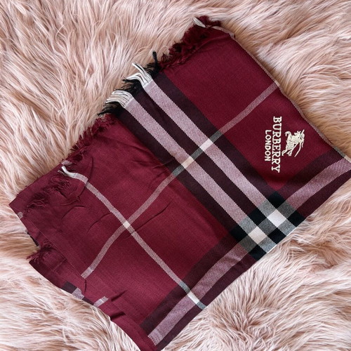 Modissimo 100% Cotton Shawl Like New Burgundy