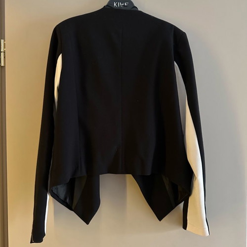 IF crop jacket used, size S, black and white