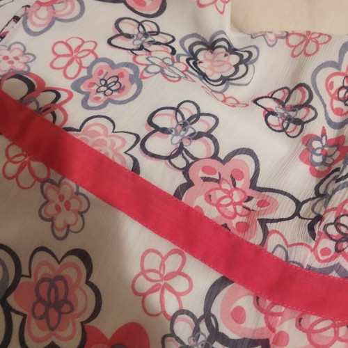 Sleeveless dress for women, pink and white, size XL