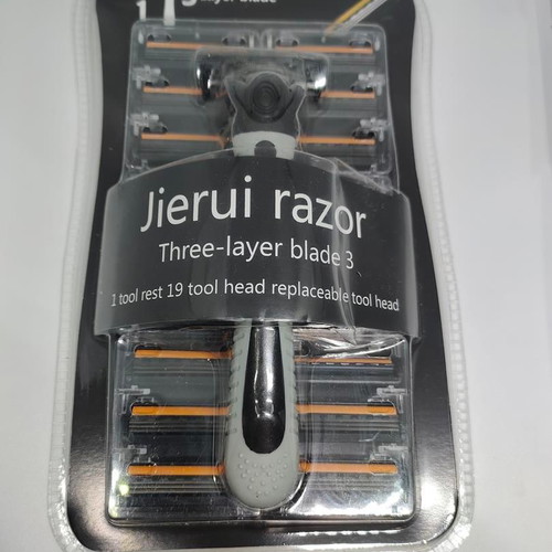 Jierui Razor shaving set like new with 19 three-blade replacement heads