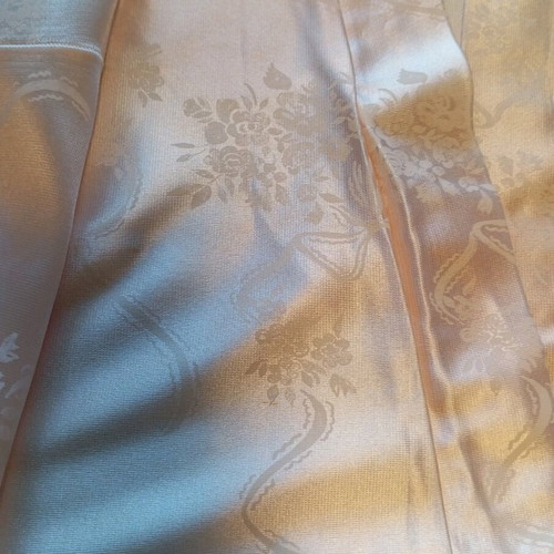 Set nightgown and long robe pink-salmon like new